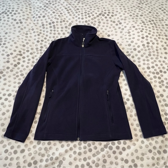 Columbia Fast Trek Full Zip Fleece Jacket Navy Blue Size Small - Picture 9 of 13